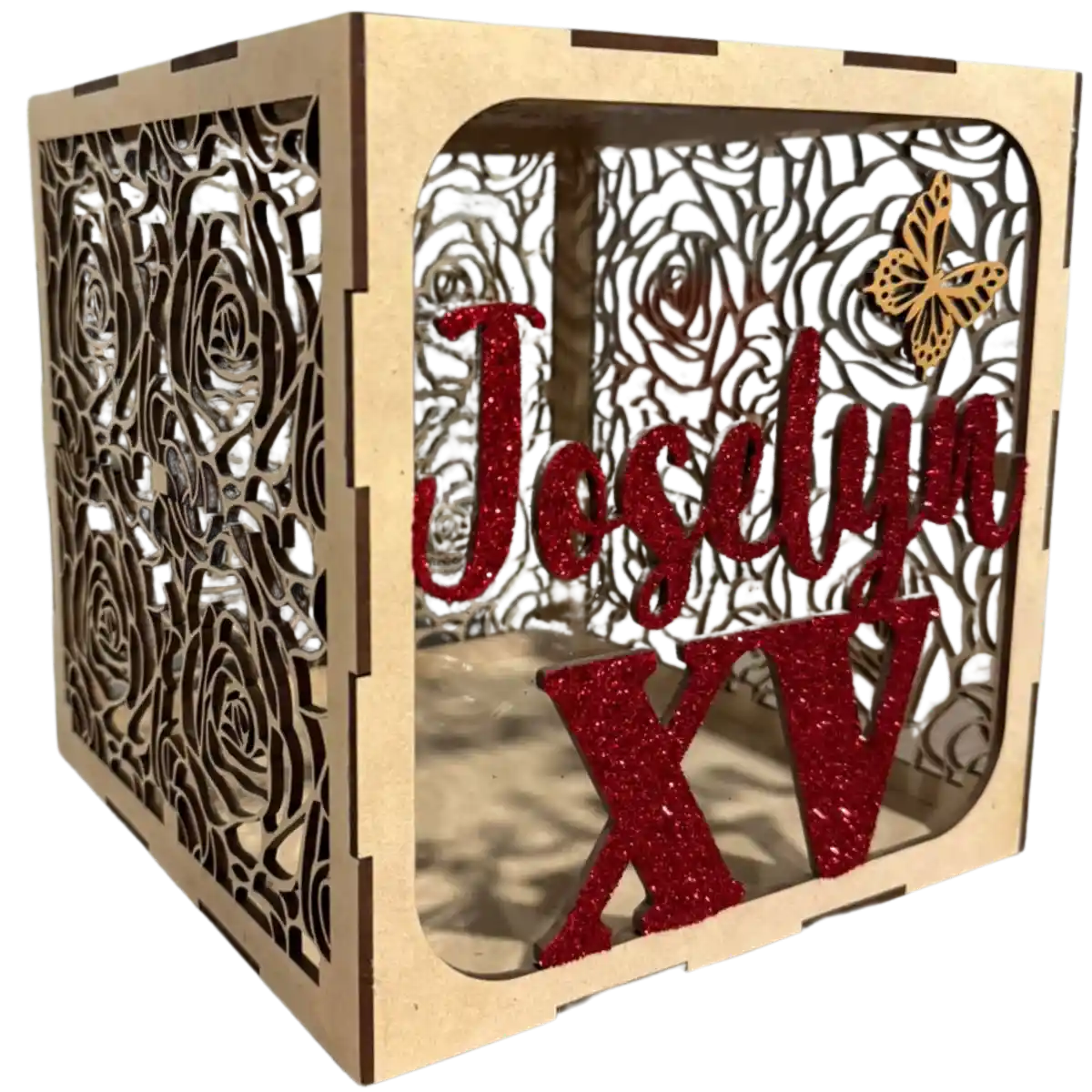 Caja para sobres XV personalizada