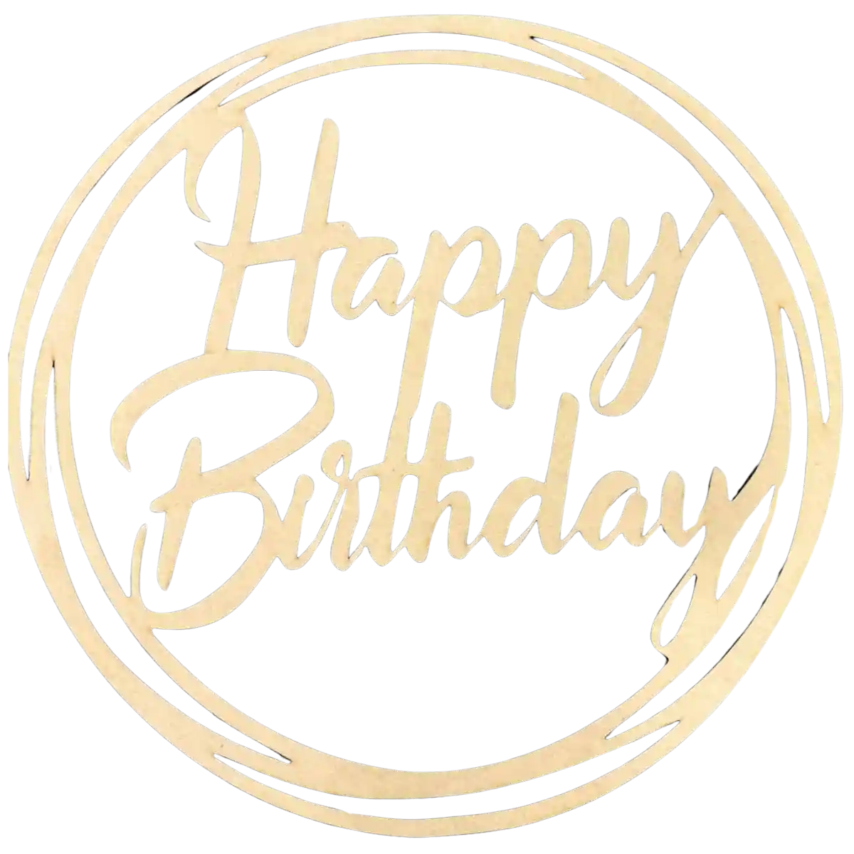 Letrero Happy Birthday circular